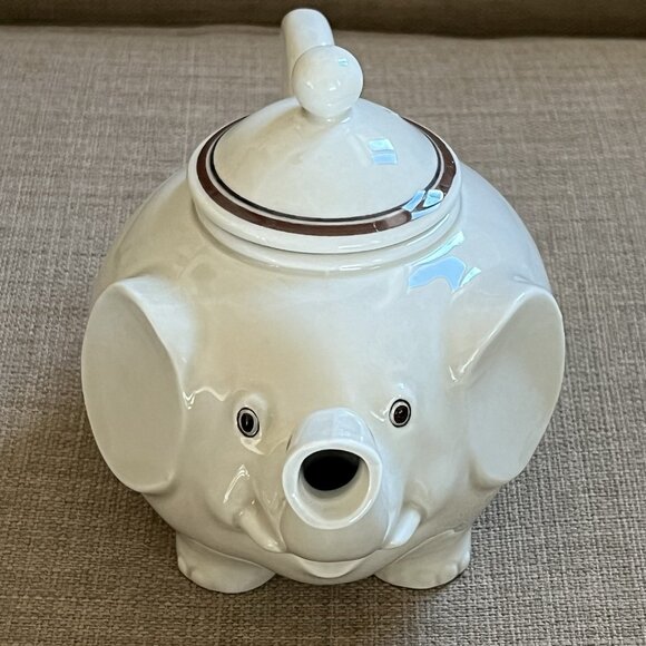 Fitz And Floyd Vtg Elephant Teapot Ceramic 1976 Japan 16oz - Picture 3 of 14